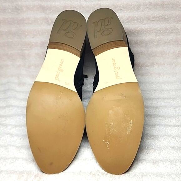 PAUL GREEN SANTE BLACK SUEDE BLOCK HEEL COWBOY BOOTIES SIZE 10 NWOB - Picture 12 of 16